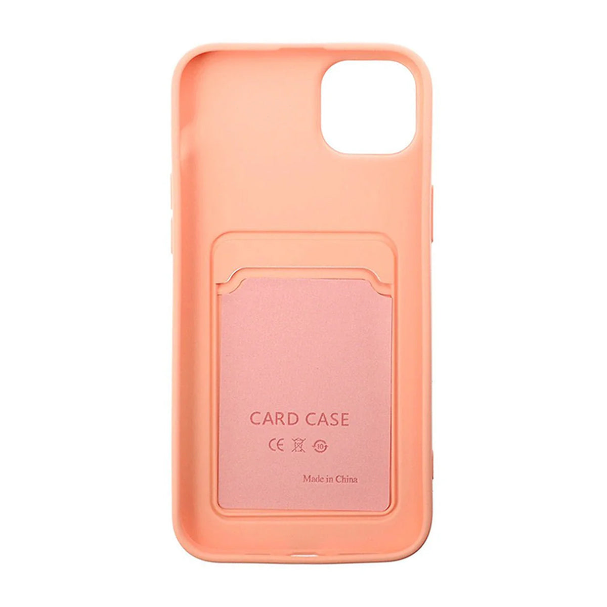 iPhone 15 Plus Mobilskal Silikon med Korthållare - Rosa image 4