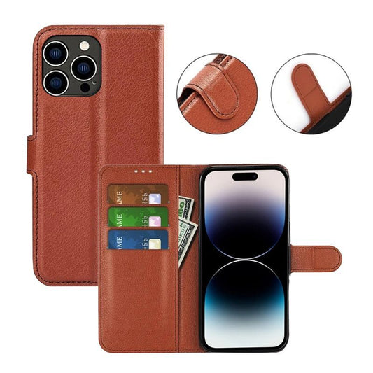 iPhone 15 Pro Max Plånboksfodral med stativ - Brun image 5