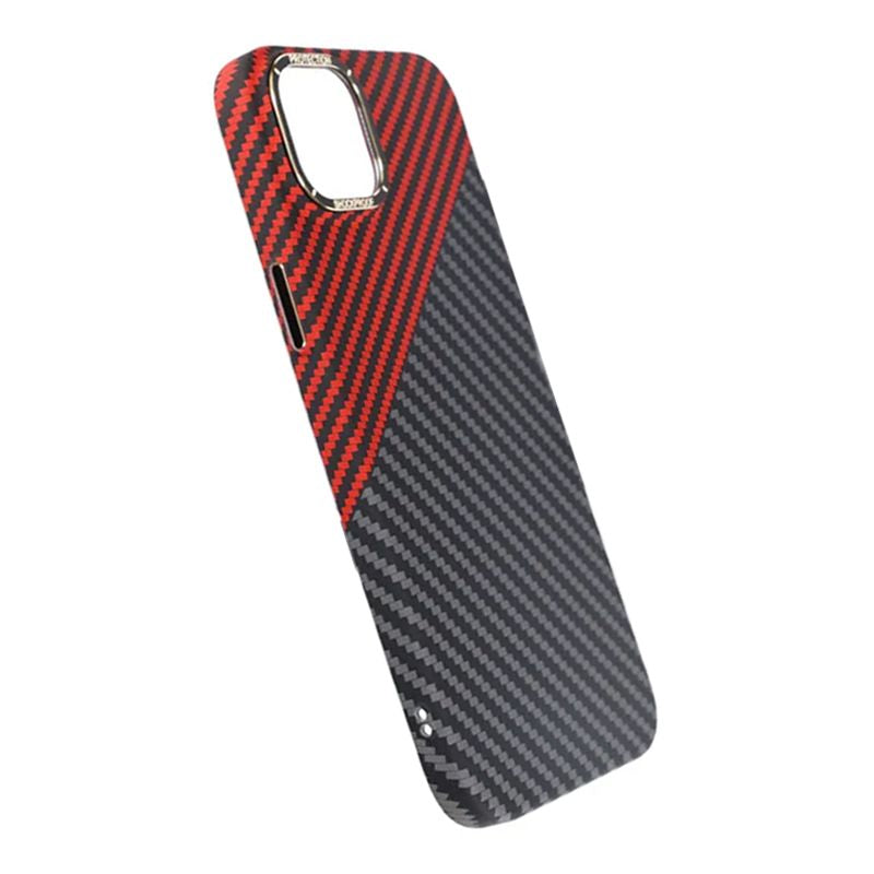 iPhone 15 Mobilskal i Kolfiber - Röd/Svart image 6