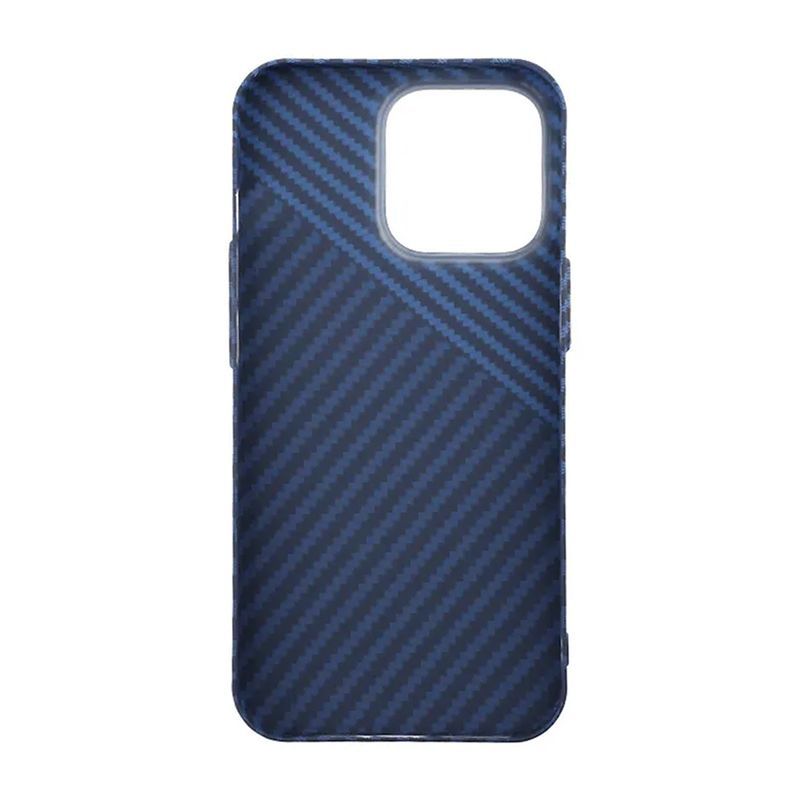 iPhone 15 Pro Max Mobilskal i Kolfiber - Blå/Grå image 4