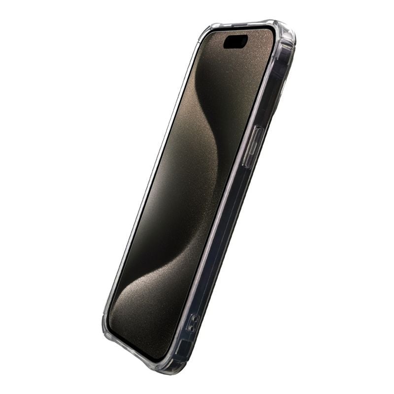 iPhone 15 Pro Stöttåligt Skal med Korthållare - Svart image 10