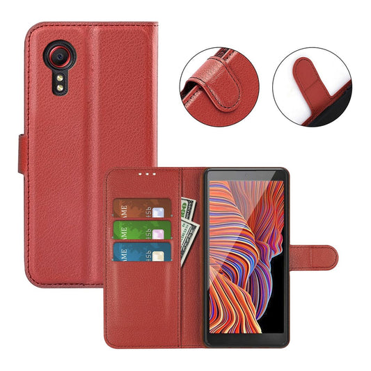 Samsung Galaxy XCover 7 Plånboksfodral med Stativ - Brun image 5
