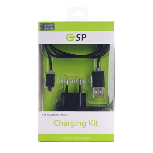 Laddare och Micro-USB Kabel 1 meter - Svart image 2