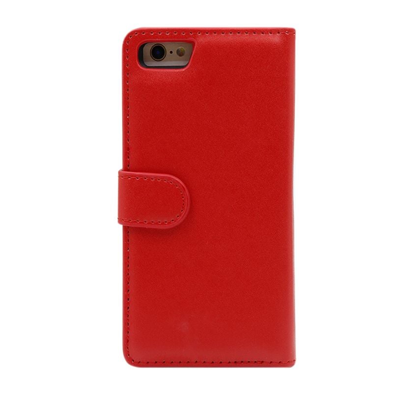 iPhone 6/6S Plånboksfodral Handväska med Avtagbart Skal - Röd image 5