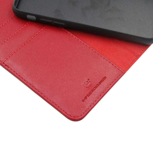 iPhone X/XS Plånboksfodral Magnet Läder med Stativ G-SP - Röd image 4