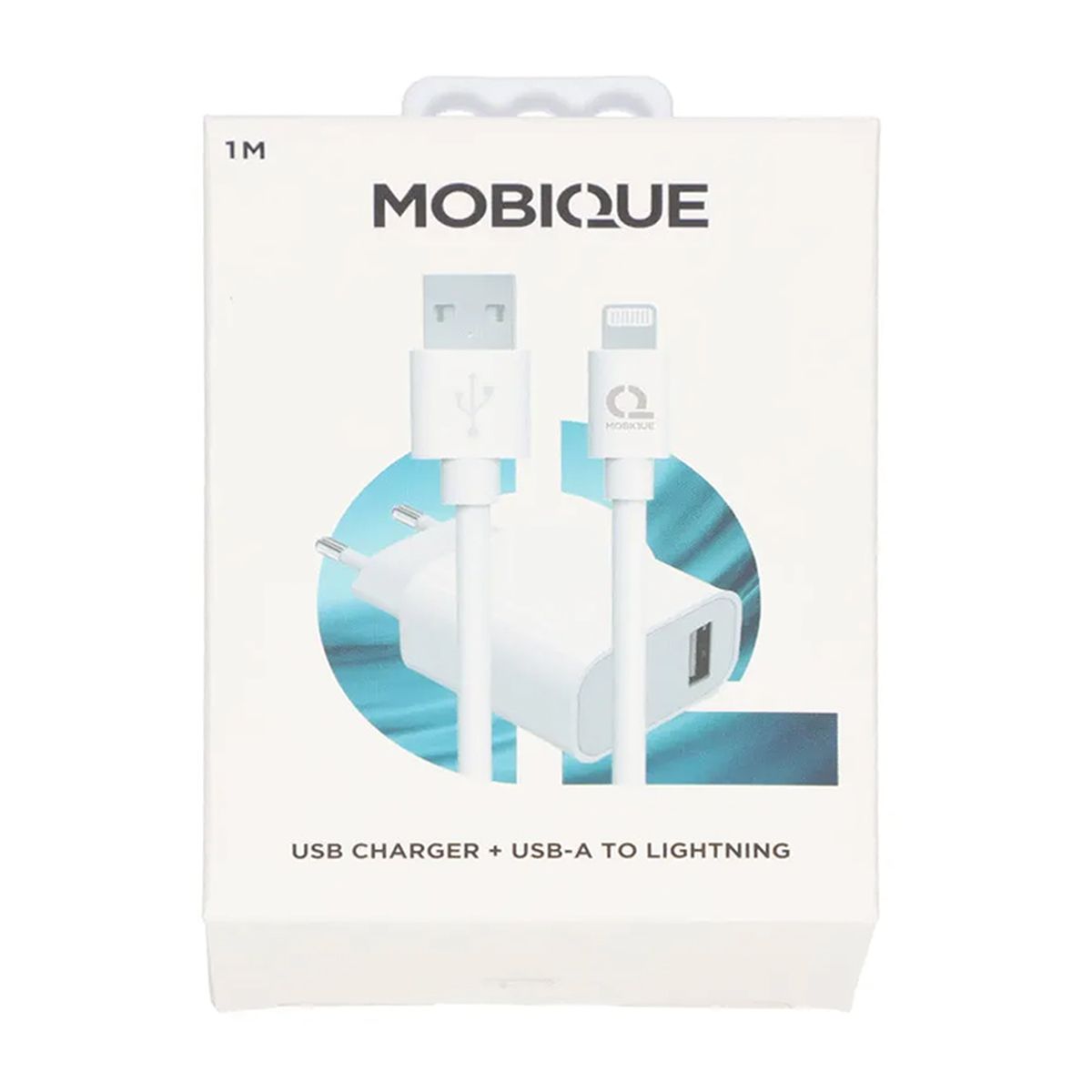 USB A till Lightning Kabel + USB Laddare 2.4A - Vit image 5