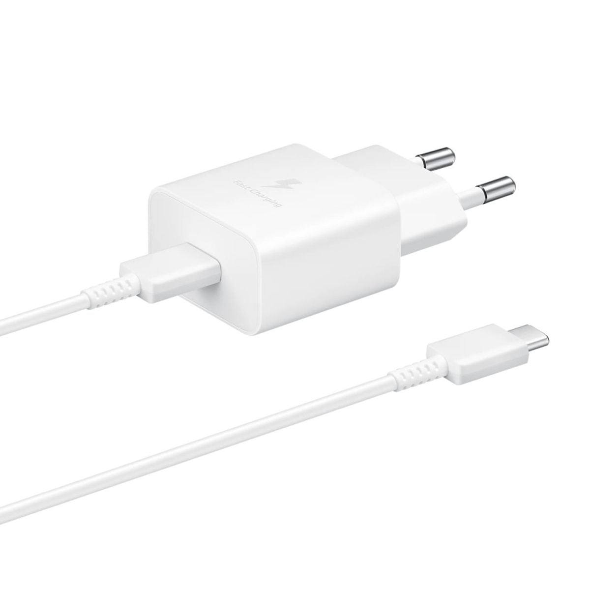 Samsung Laddare USB-C 15W + USB-C Kabel 1m - Vit image 1