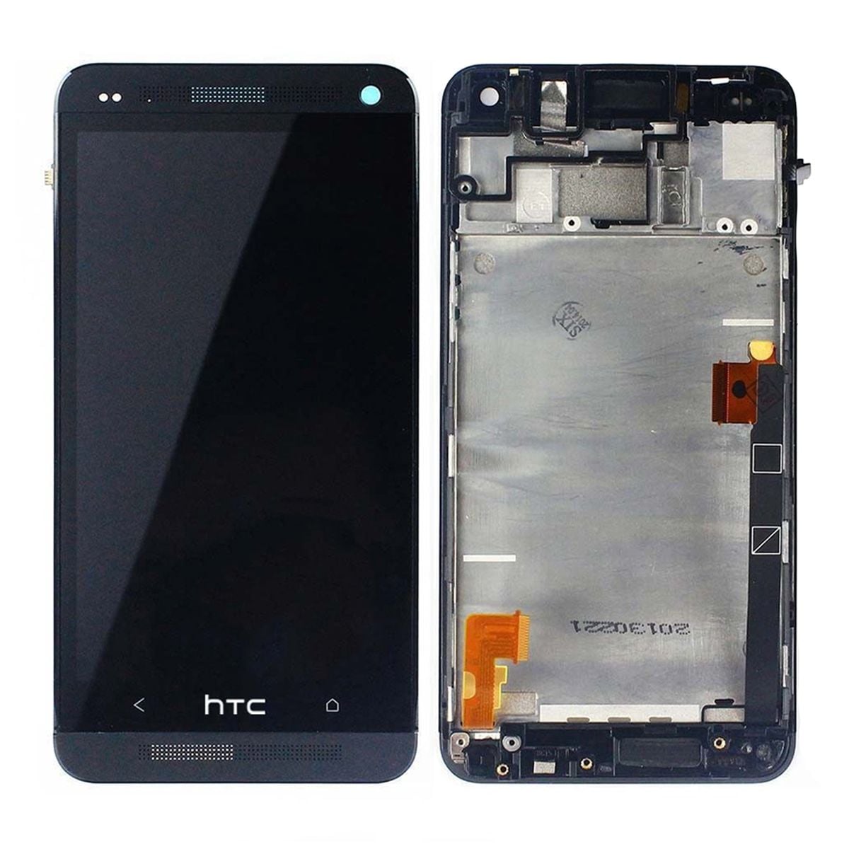 HTC One M7 Skärm med LCD Display OEM - Svart image 1