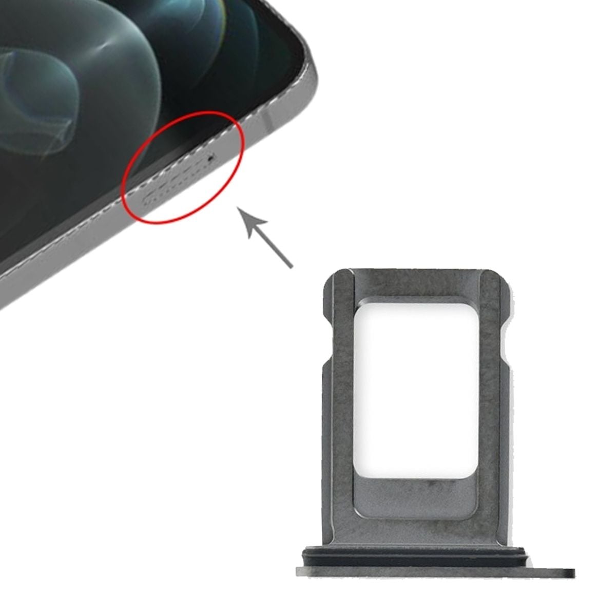 iPhone 12 Pro/12 Pro Max Simkortshållare - Grå image 4