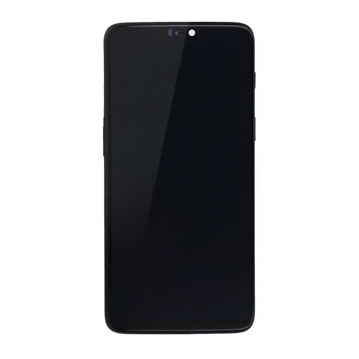 OnePlus 6 Skärm/Display - Midnatt Svart image 4