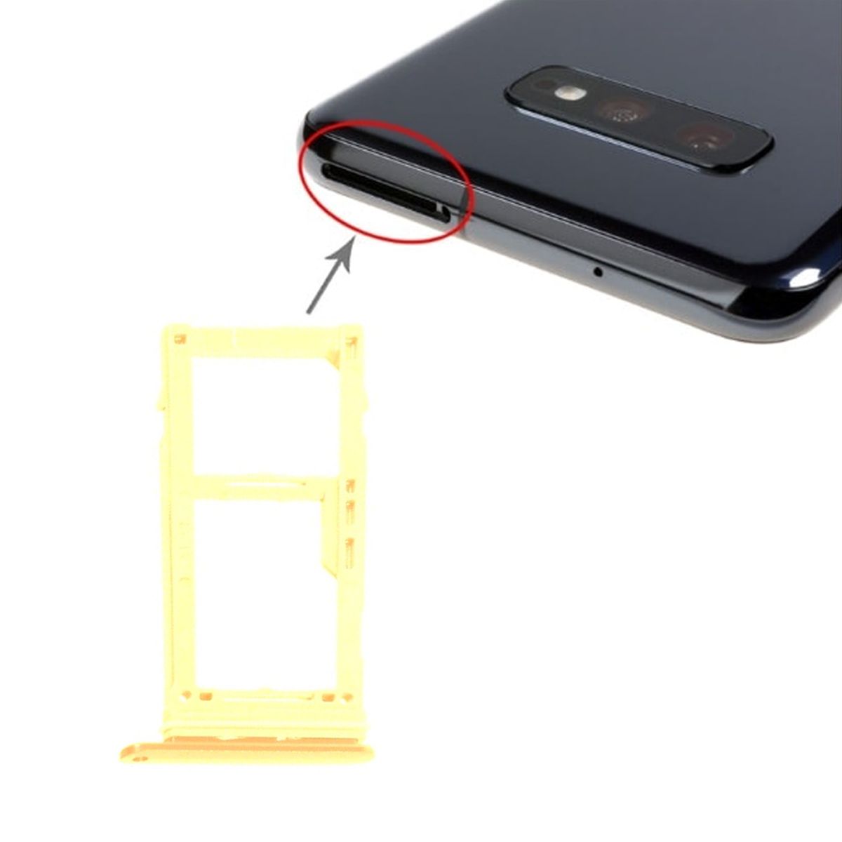 Samsung Galaxy S10/S10 Plus Simkorthållare - Gul image 4