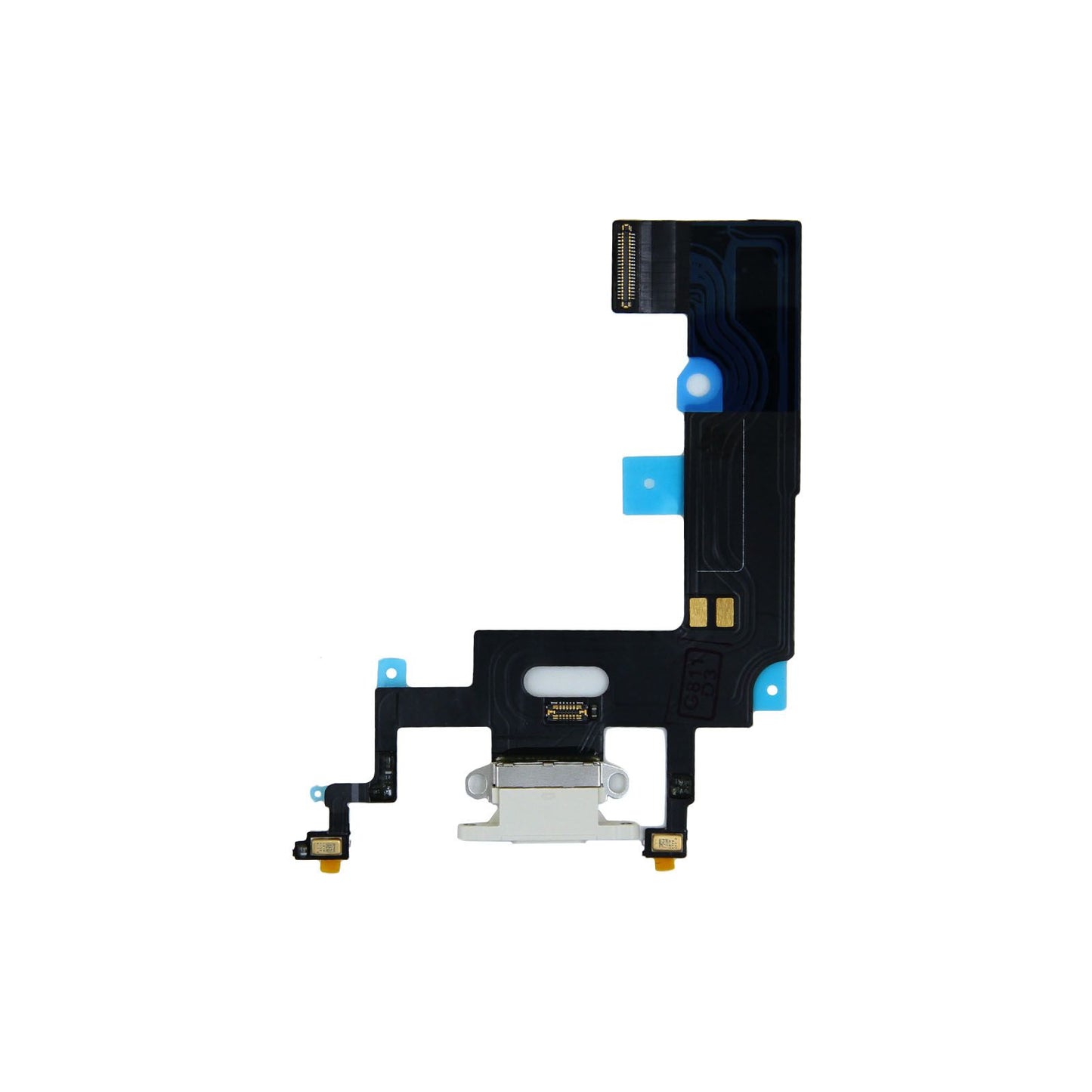 iPhone XR Laddkontakt Flexkabel - Vit image 2