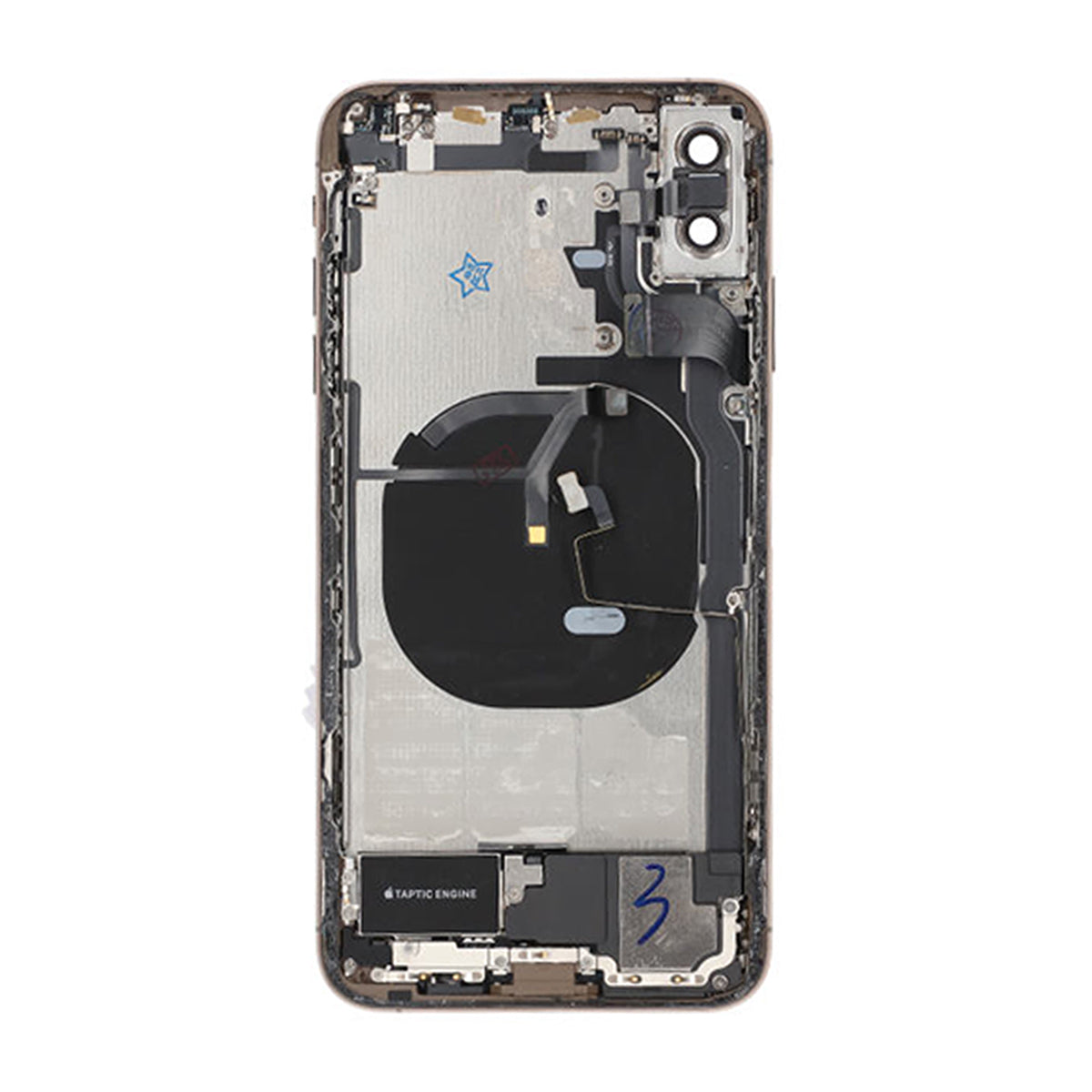 iPhone XS Max Baksida med Komplett Ram - Guld image 3
