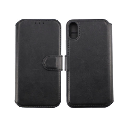iPhone X/XS Plånboksfodral Extra Kortfack Rvelon - Svart