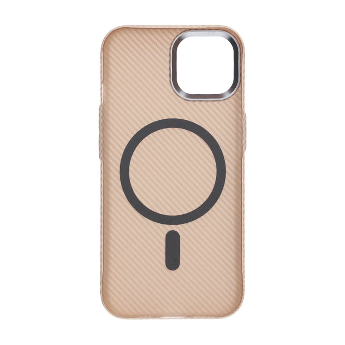 iPhone 15 Mobile Case Carbon Patterned - Gold