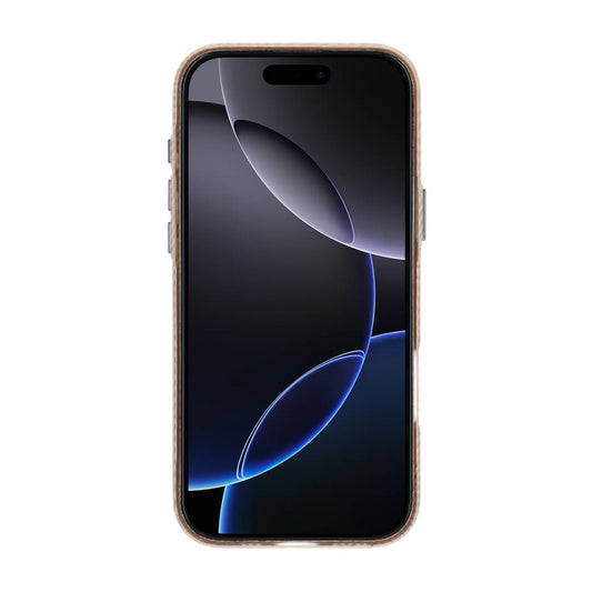 iPhone 16 Pro Max Carbon Patterned Phone Case - Gold