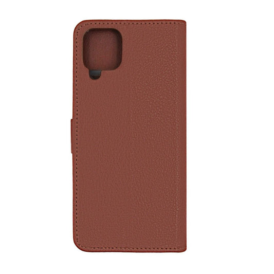 Samsung Galaxy A12 Flip Stand Leather Wallet Case Brown