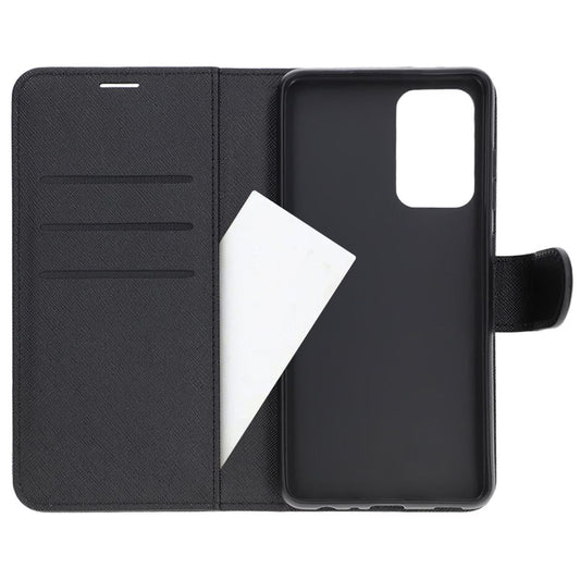 Samsung Galaxy A52S Flip Stand Leather Wallet Case Black