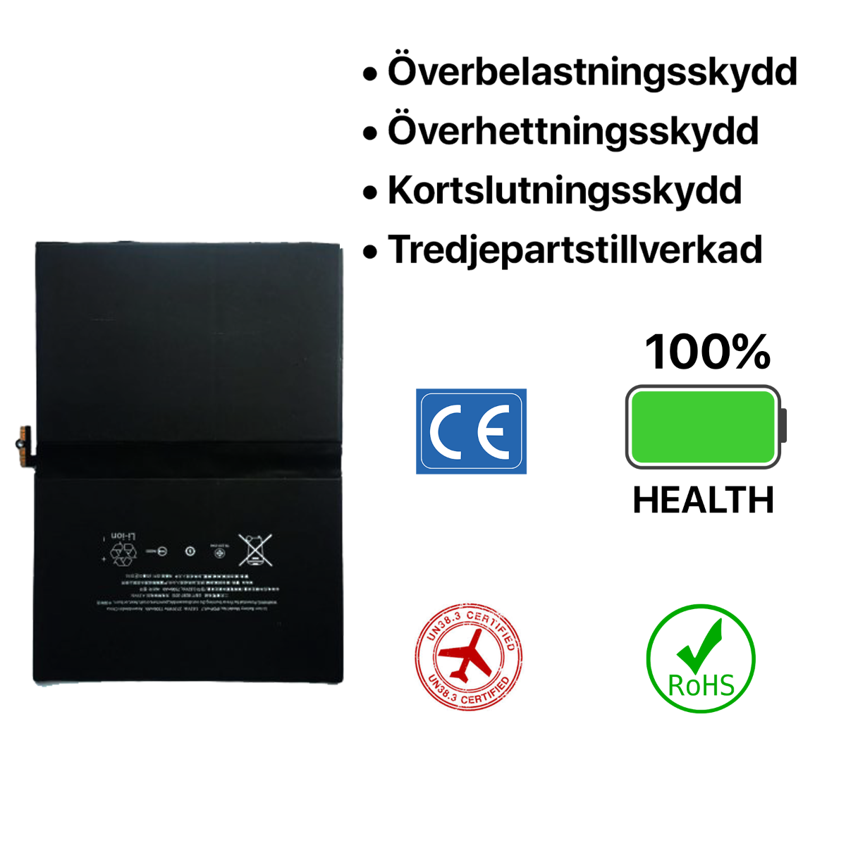 iPad Pro 9.7 Batteri Hög Kvalite
