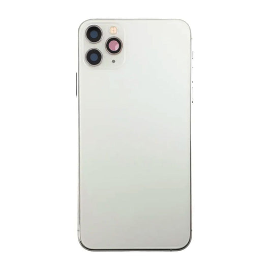iPhone 11 Pro Max Back Cover Complete OEM Silver With Small Parts