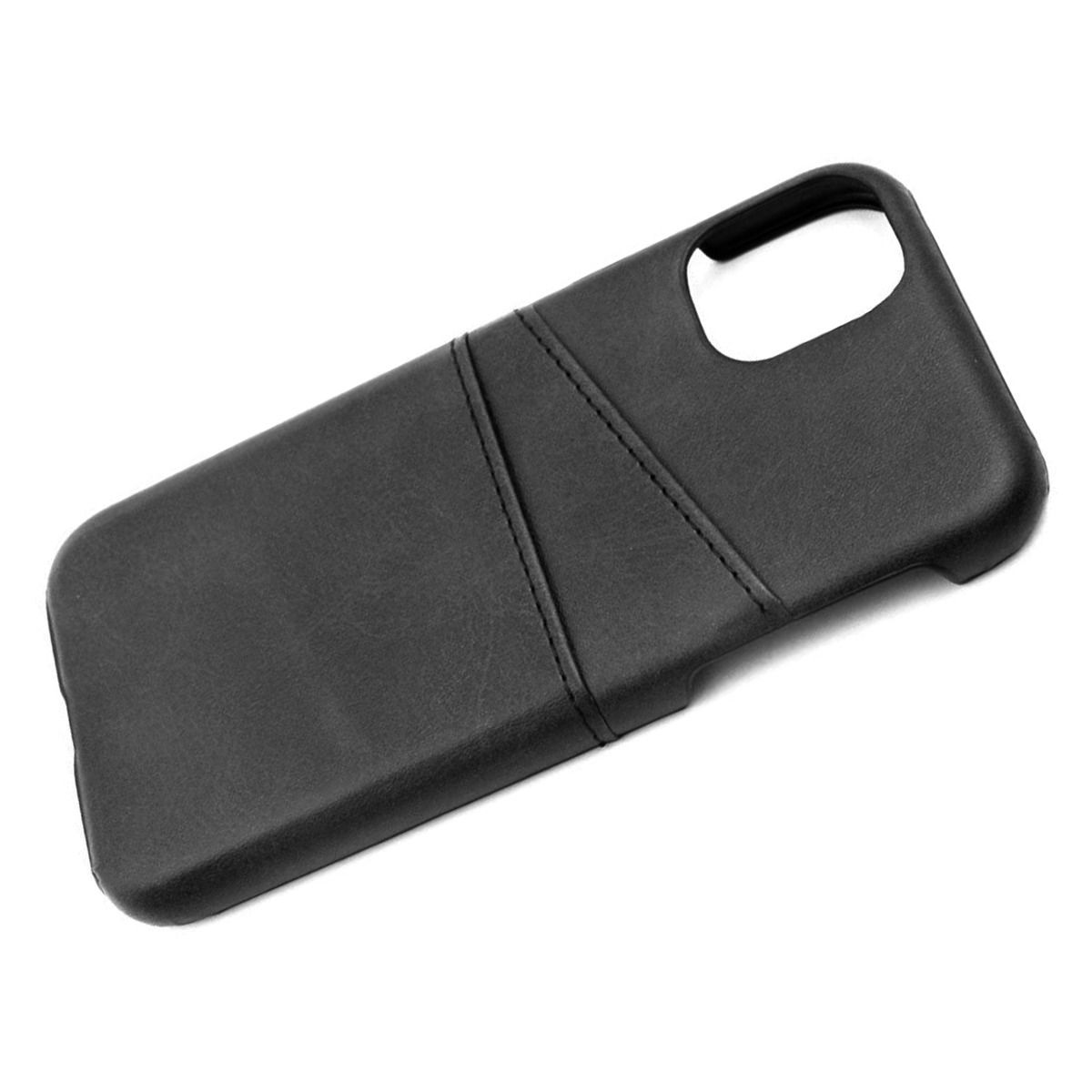 iPhone 11 PU Leather Kickstand Card Pocket Case Black