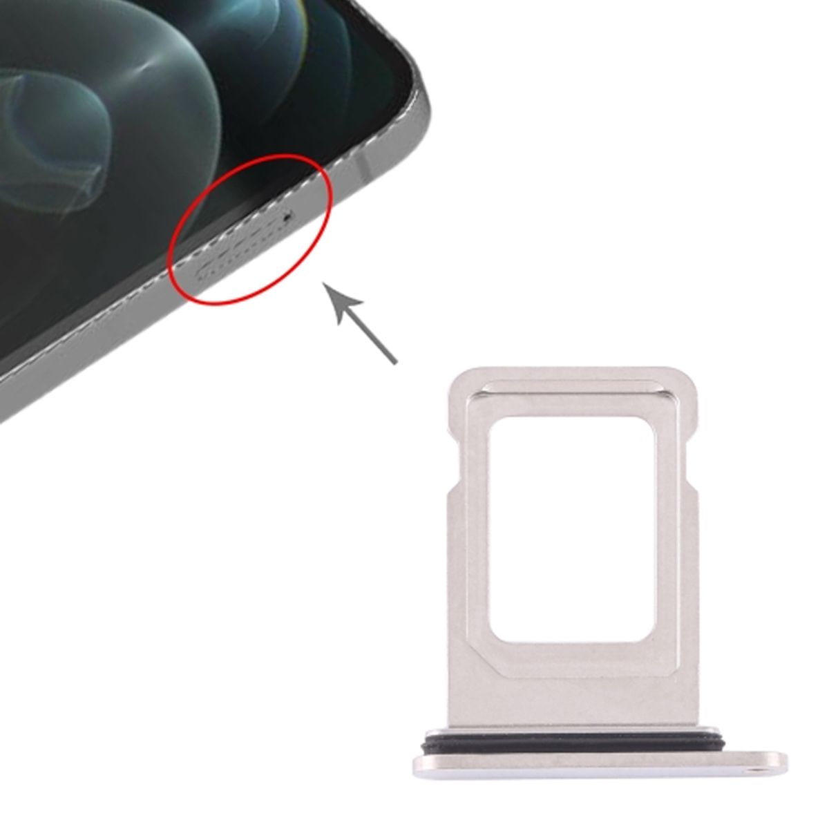 iPhone 12 Pro/12 Pro Max Sim Card Tray Silver