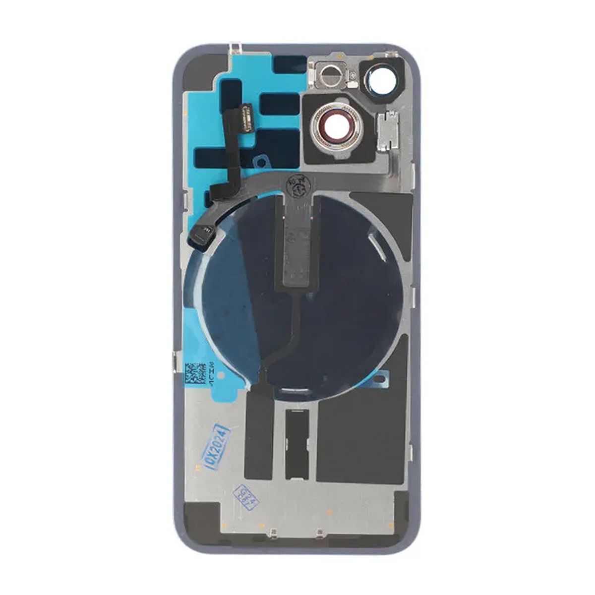 iPhone 14 Back Cover Glass OEM Blue With Small Parts Magsafe Magnet