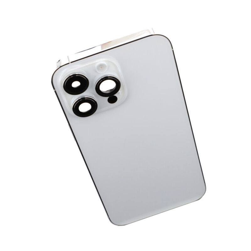 iPhone 14 Pro Max Back Cover with Full Frame - Silver
