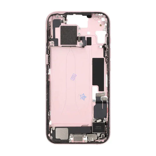 Mittenram med smådelar för iPhone 15 - Rosa OEM