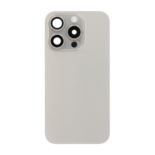 iPhone 15 Pro Back Cover Glass Original Natural Titanium With Small Parts Magsafe Magnet