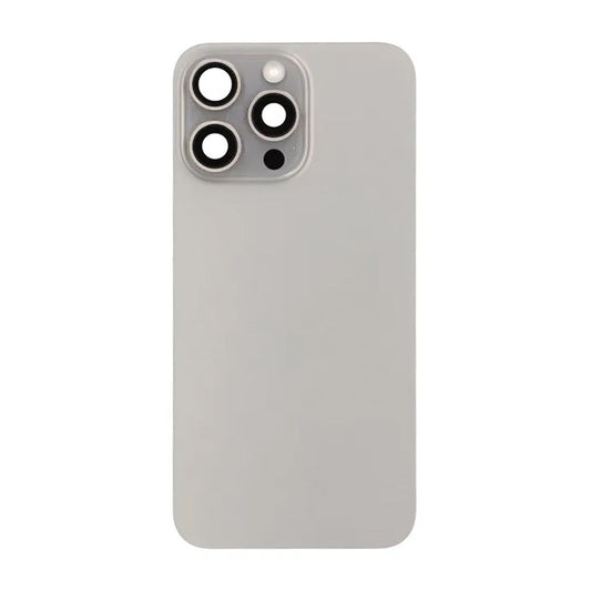 iPhone 15 Pro Max Baksida Glas Komplett OEM - Naturalig Titan
