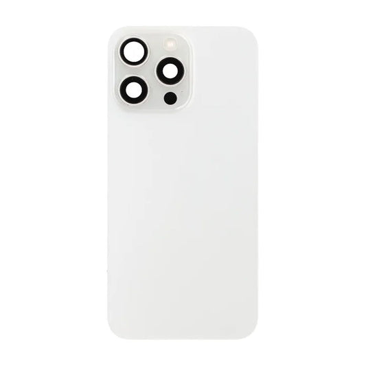 iPhone 15 Pro Max Baksida Glas Komplett OEM - Vit