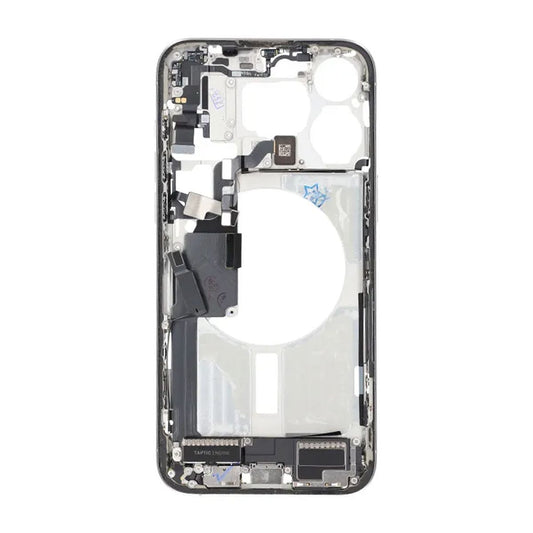 Mittenram med smådelar för iPhone 15 Pro Max - Vitt Titan OEM