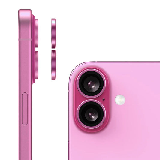 iPhone 16/16 Plus Kameralins med metallram - Lila