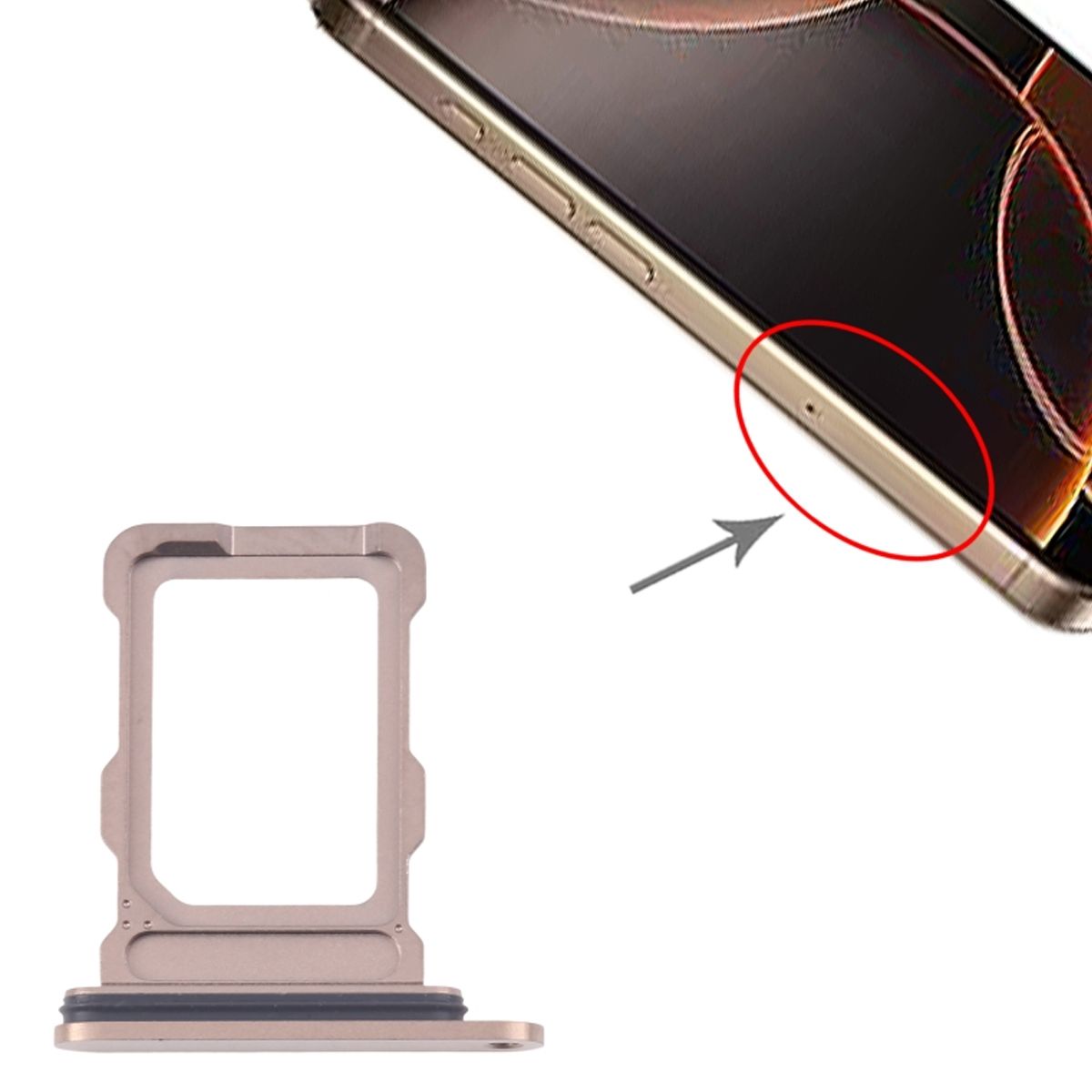 iPhone 16 Pro/16 Pro Max Simkortshållare - Guld