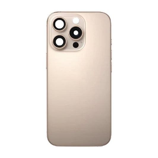 iPhone 16 Pro Baksida Glas med smådelar - Sandfärgad Titan