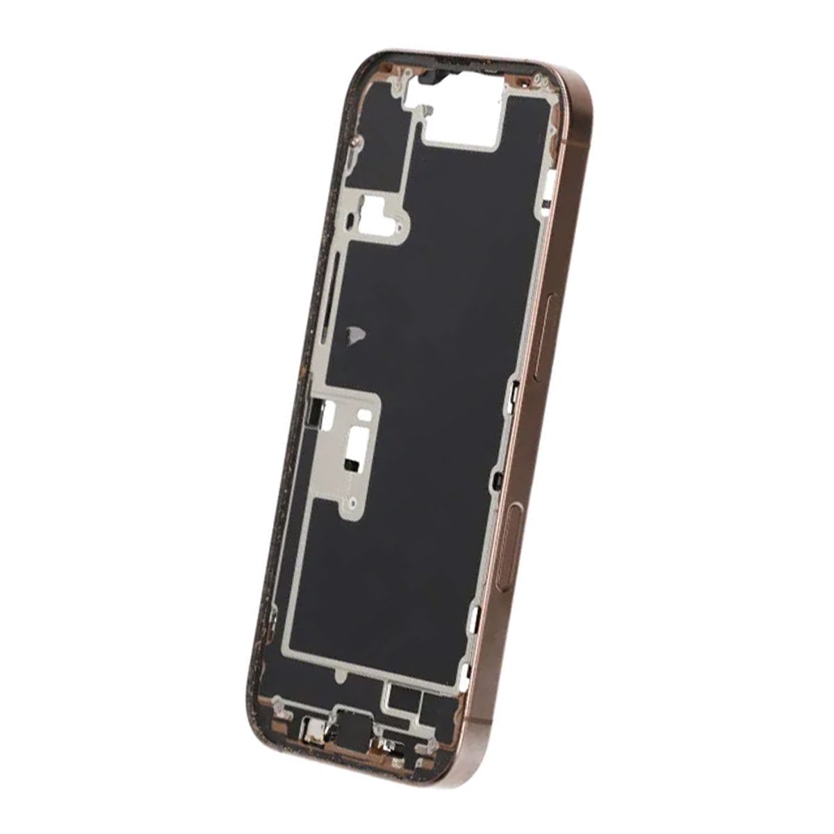 Mittenram med smådelar för iPhone 16 Pro - Sandfärgad Titan OEM
