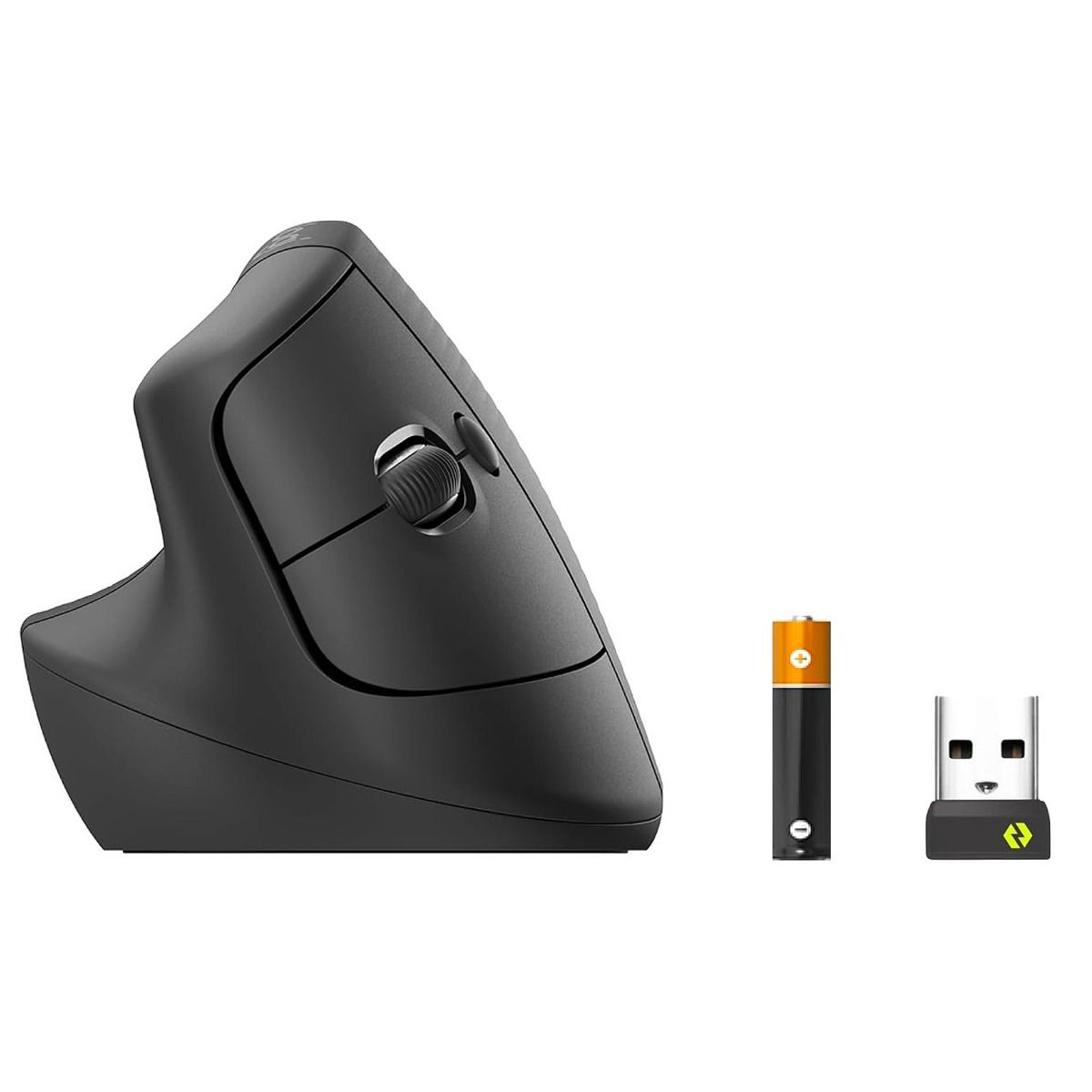 Logitech Lift for Business LeftHanded Vertical Ergonomic Wireless Mouse Bluetooth, 6 Buttons Graphite