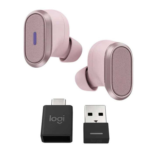 Logitech Zone True Wireless InEar Headphones with Active Noise Cancellation ANC Rose