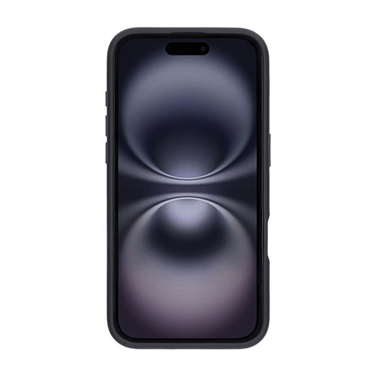 Matte case 360 rotating bracket Mobile Phone Case For iPhone 16 Plus Black