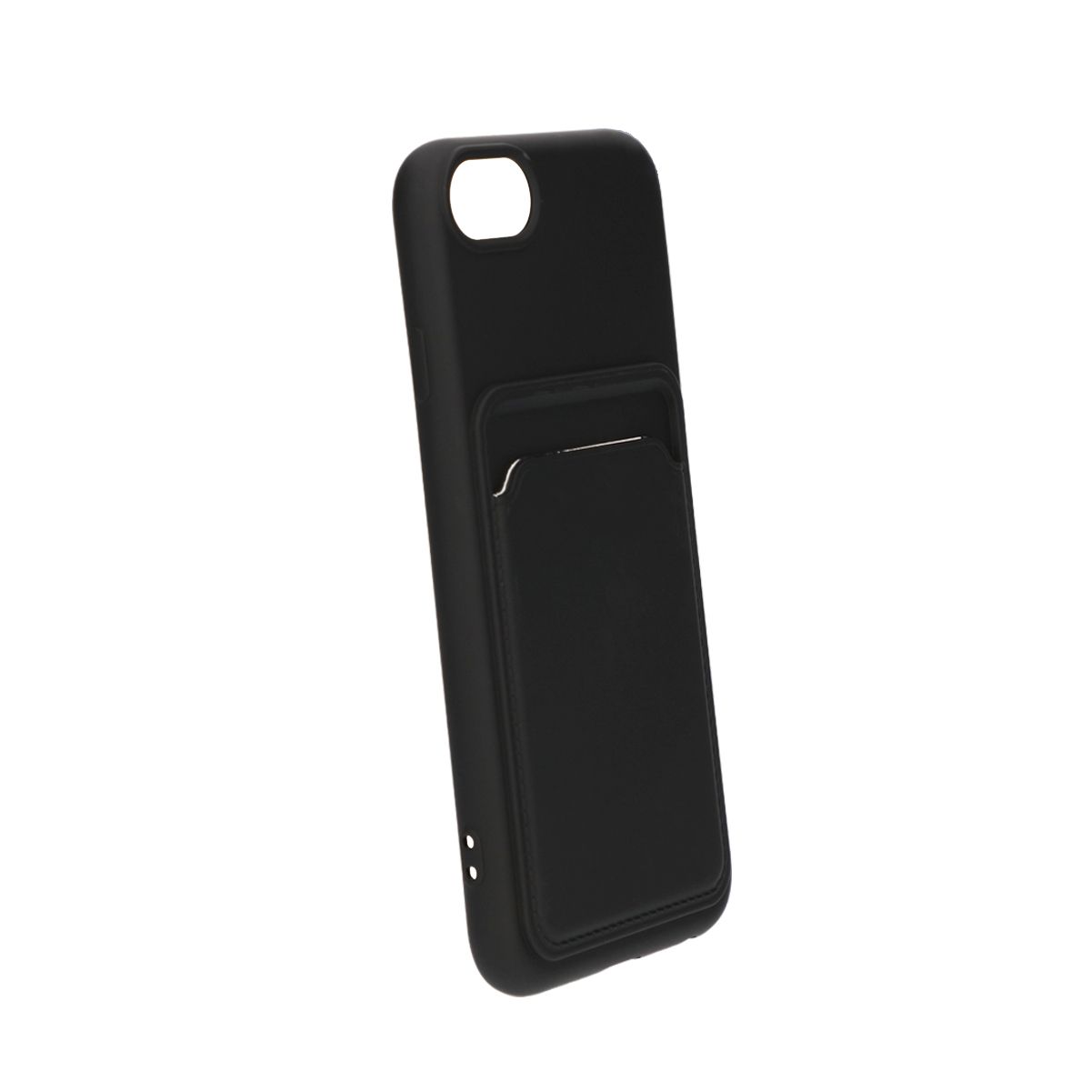Silicone Case with Card Holder iPhone 7/8/SE 2020/2022 - Black