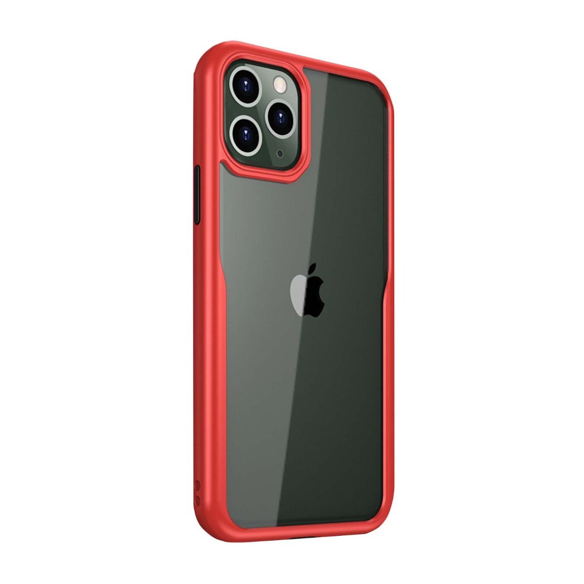 Mobile Case Shockproof for iPhone 11 Pro - Red Transparent