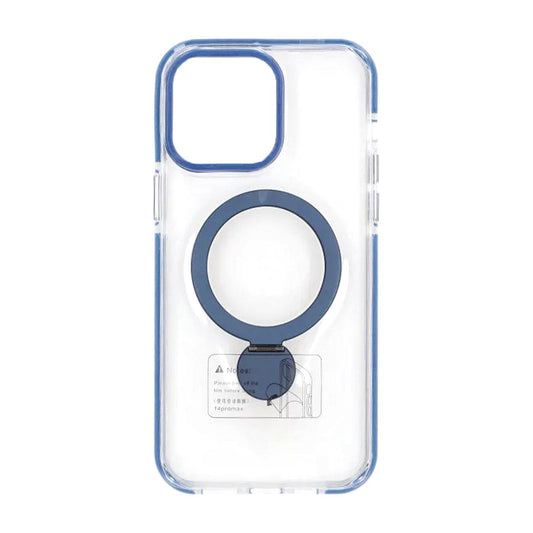 Pindun 360°Rotating Stand Magnetic Case For iPhone 14 Pro Blue