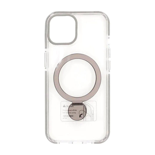 Pindun 360°Rotating Stand Magnetic Case For iPhone 15 Gray