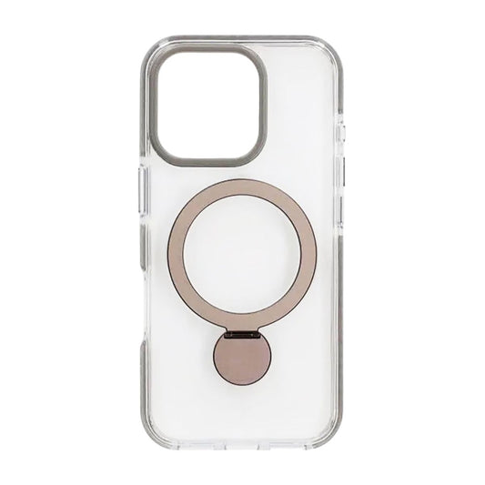 Pindun 360°Rotating Stand Magnetic Case For iPhone 16 Pro Max Gray