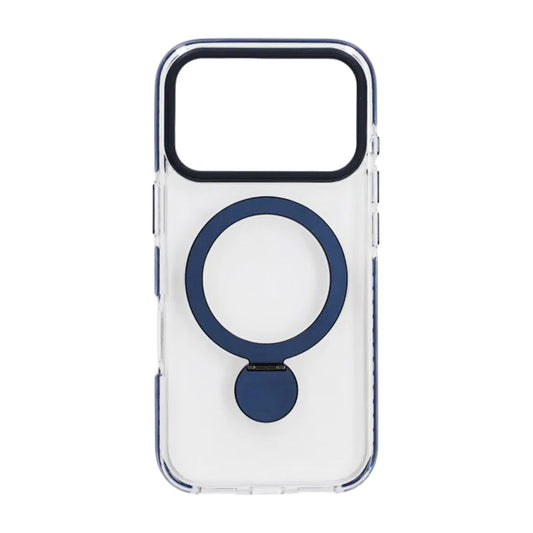 Skal Magsafe till iPhone 17 Pro - Transparent blå med ringstativ