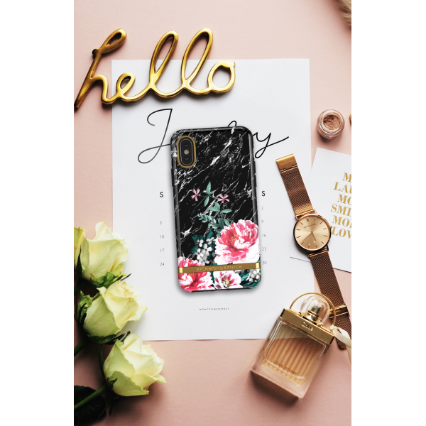 Richmond & Finch Skal iPhone Black Marble Floral - X/XS Case