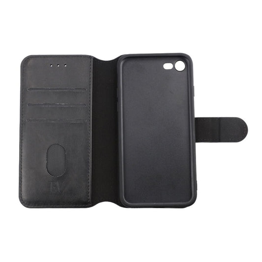 RV iPhone 7/8/SE 2020 FliP Magnetic FliP Stand TPU+PC Leather Case Black