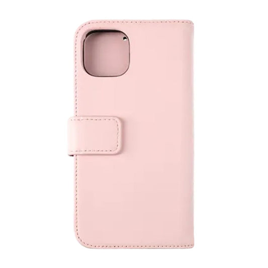 Rvelon Plånboksfodral Läder för iPhone 12 och 12 Pro - Rosa