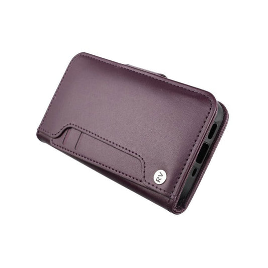 iPhone 13 Mini Plånboksfodral Extra Kortfack Rvelon - Mörklila